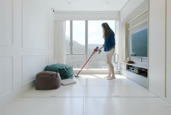 香港80後夫妻買下45㎡小家，搭起地臺將兩室變三室，網友：真的服