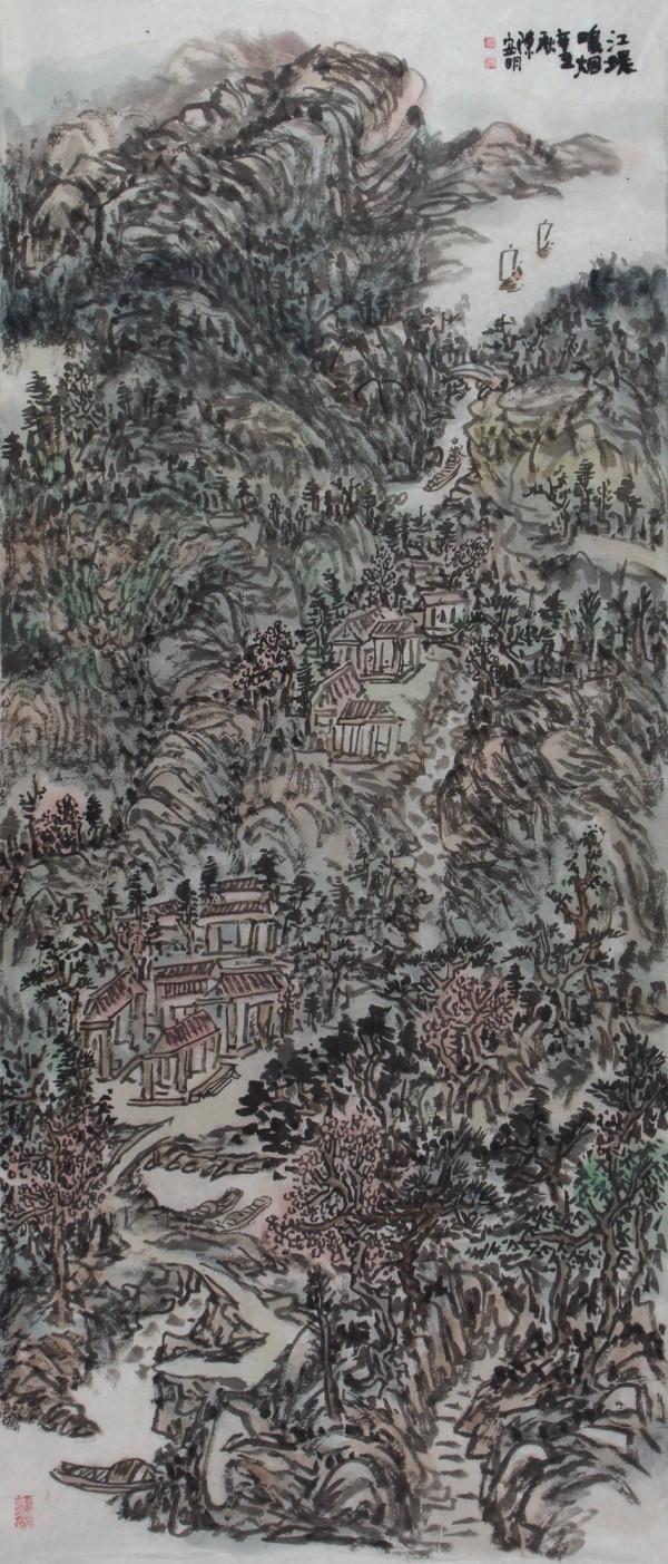 「每週畫題」陳安明山水畫(004)骨法用筆