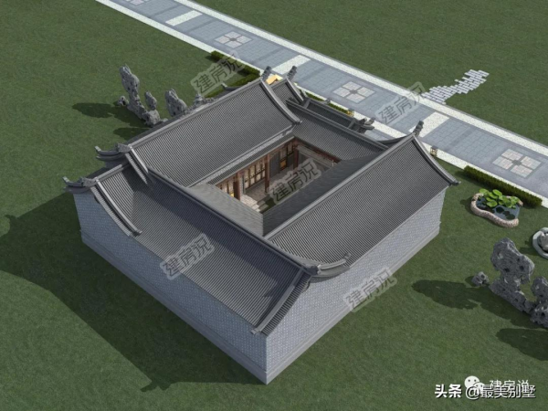 一層中式別墅，24萬建一棟，輕鬆圓你國風夢