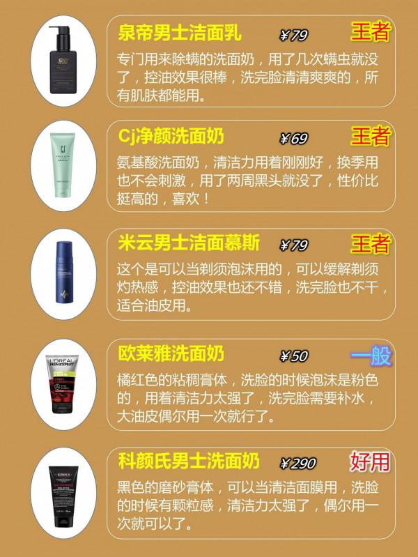 全網最好用男士洗面奶全在這