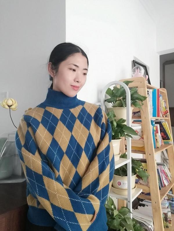 復古菱格毛衣 復古菱格毛衣