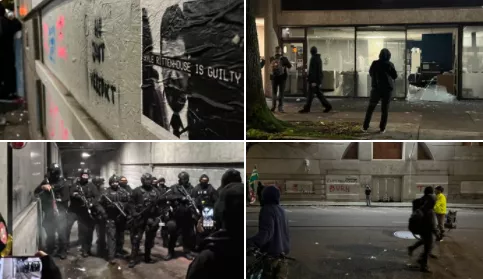 槍殺暴徒的少年判無罪，全美竟震怒？多城抗議，波特蘭陷打砸搶燒