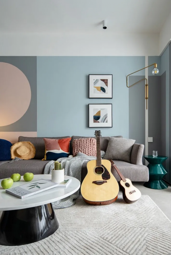 80㎡簡約新房,餐廳、書房、客臥三合一,高顏值拼色牆時髦有腔調 80㎡簡約新房,餐廳、書房、客臥三合一,高顏值拼色牆時髦有腔調