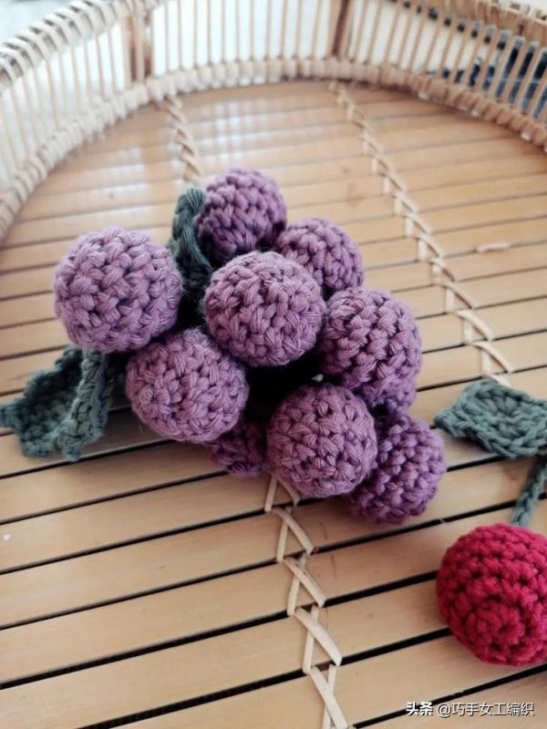 用零線就把蔬菜水果鉤得如此逼真，比新鮮的還要美