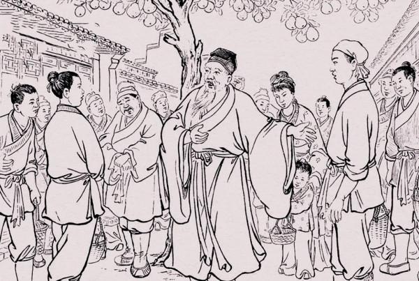 民間故事：剃頭匠去弔喪，見屋中空無一人，他扔下火爐逃過一劫