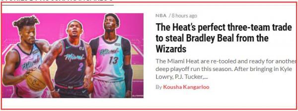 3隊交易方案出爐!美媒建議熱火交易比爾,豪組4巨頭對抗籃網雄鹿 3隊交易方案出爐!美媒建議熱火交易比爾,豪組4巨頭對抗籃網雄鹿