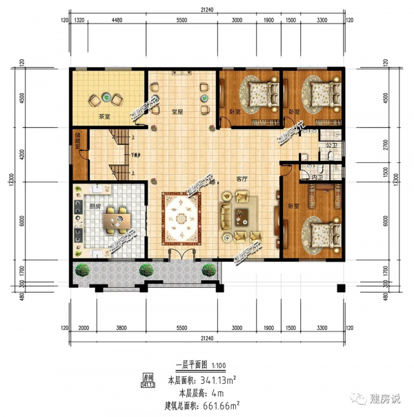 二層現代風別墅，簡約端莊，充滿田園氣息的同時又不乏霸氣