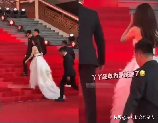 男星走紅毯高情商瞬間，有人提裙襬、披衣服，也有人摔倒都不扶
