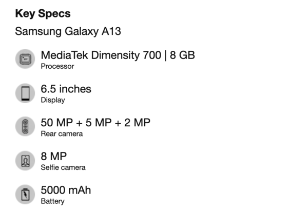 三星千元新機亮相海外 塑膠背板搭配後置四攝設計