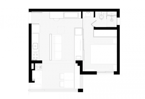 38㎡小戶型,陽臺改餐廳、廚房砌半堵牆,這個無隔斷之家愛了 38㎡小戶型,陽臺改餐廳、廚房砌半堵牆,這個無隔斷之家愛了