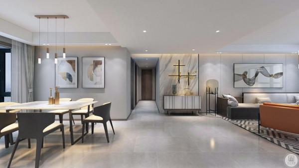 190㎡現代輕奢創新得出設計和思路的延展，不是簡單堆砌和擺放