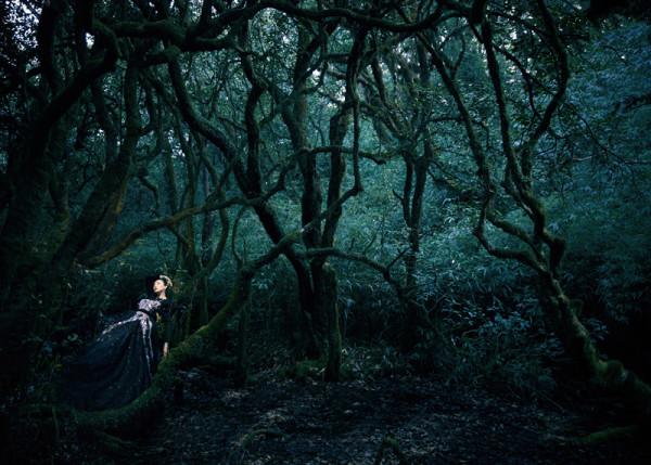 44歲黃奕拍時尚寫真大片，置身廣西叢林秘境，身穿紗裙美如仙女