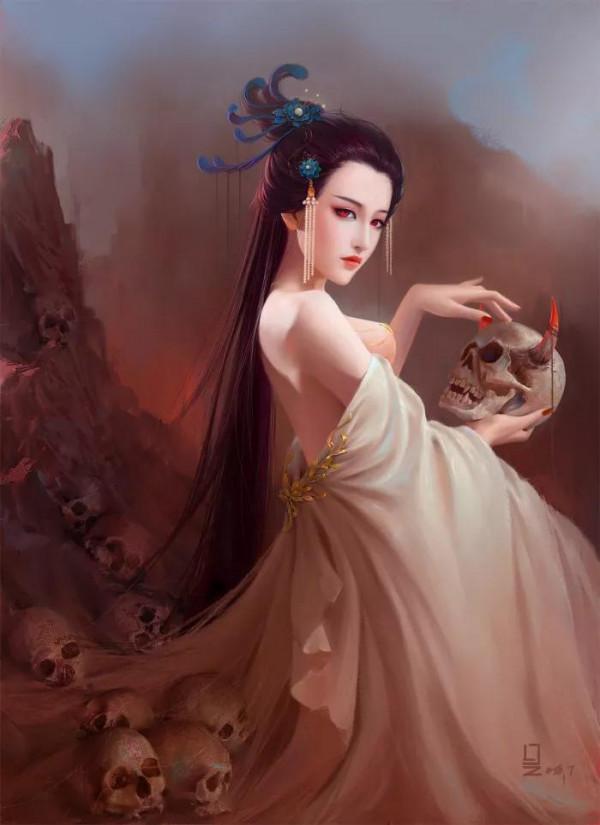 古裝精緻美人漫畫美圖