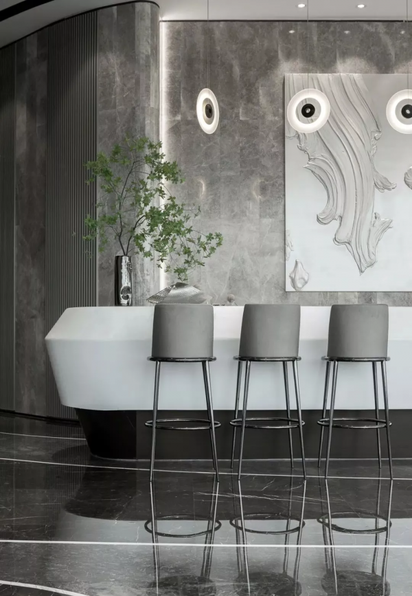 1900㎡售樓處全用灰色大理石，簡直不要太高階