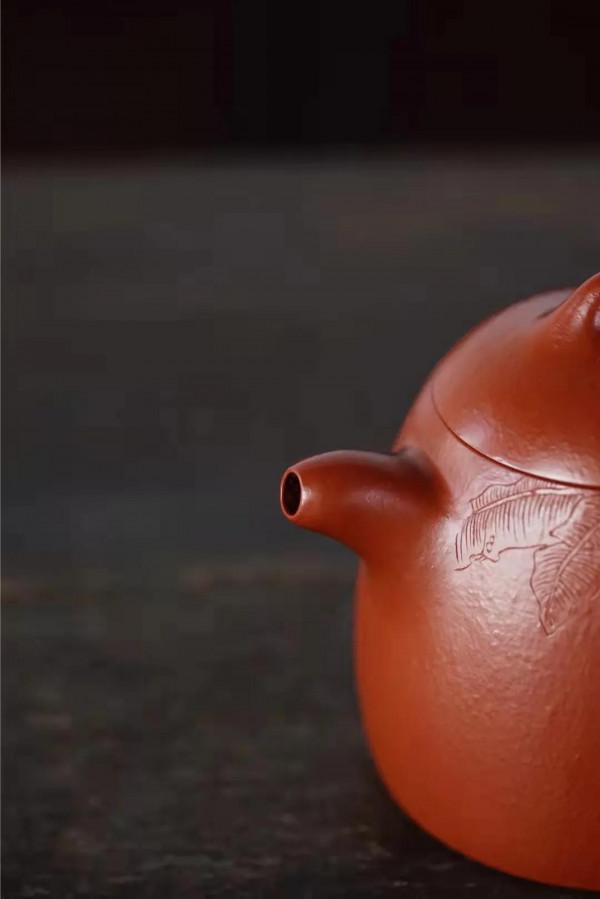 秦權壺·全手原礦粗砂大紅袍·