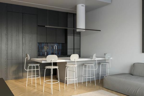 55㎡黑白灰小公寓設計，實用及美學並重的全新空間