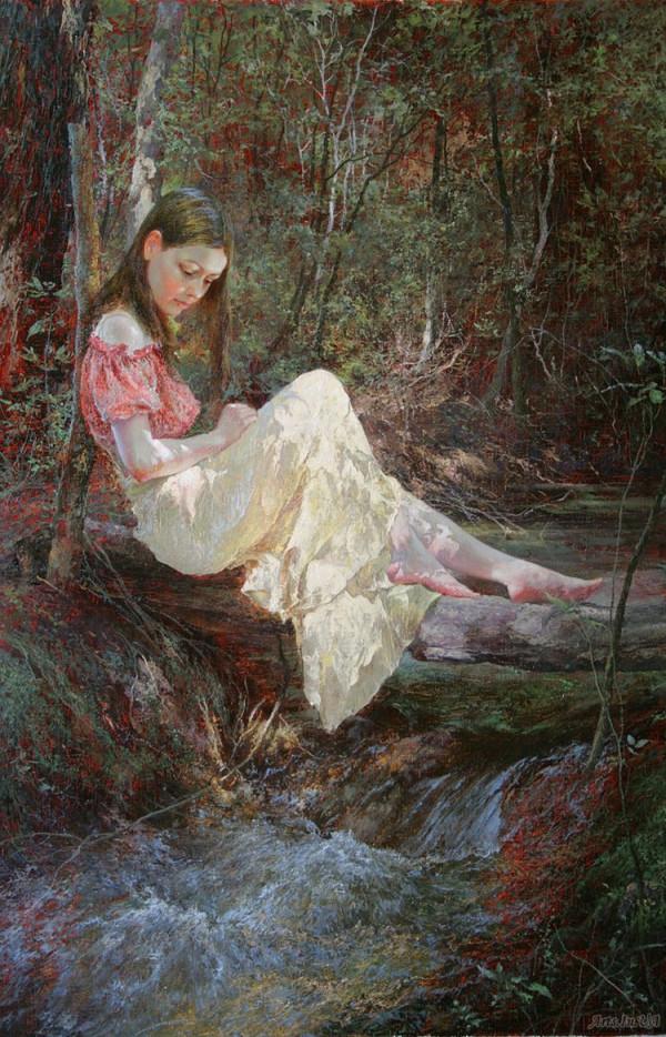 烏克蘭畫家克拉普赫的油畫，清新自然