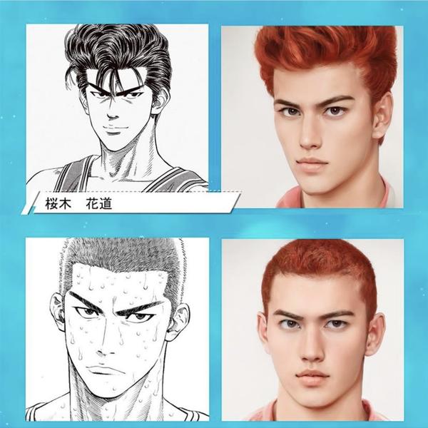 灌籃高手真人化,流川楓和櫻木顏值差距不小,難怪晴子會喜歡前者 灌籃高手真人化,流川楓和櫻木顏值差距不小,難怪晴子會喜歡前者