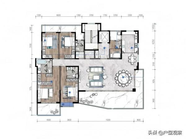 286平米奢華大平層戶型，時尚感爆棚