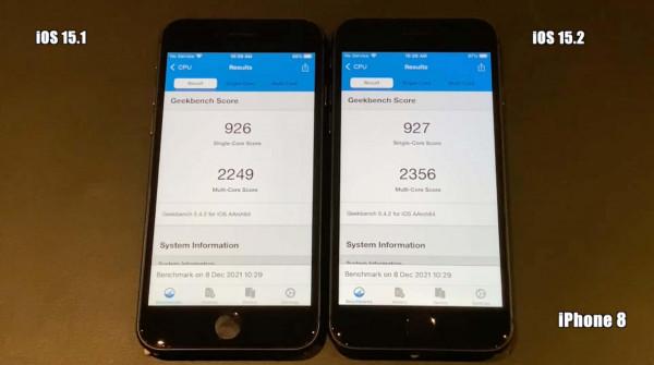 iOS15.2 正式版流暢度整體提升明顯！效能測試比較穩定