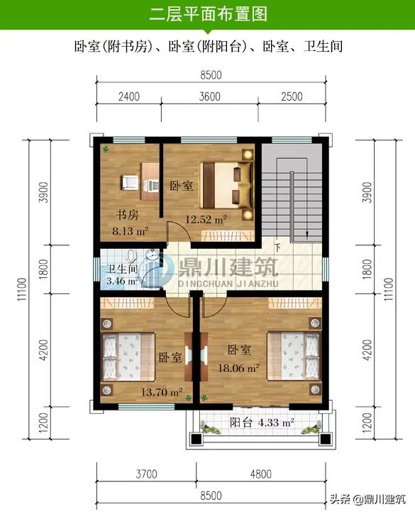 5套二層新中式別墅，四平八穩佈局周正，自有一股穩重的氣度