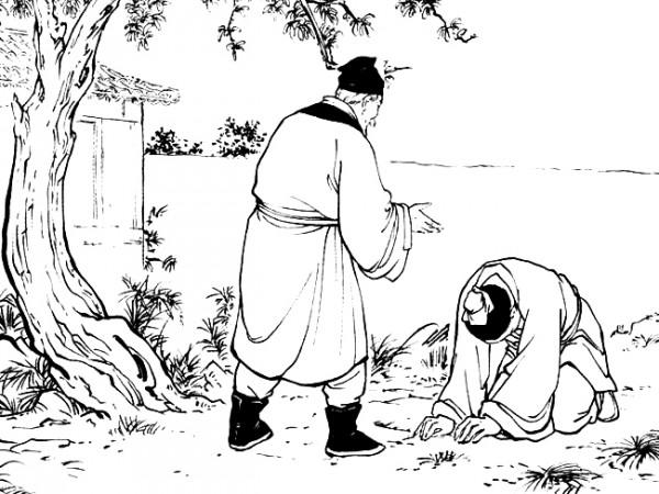 間壁人鋤田遇道，小豪傑自縊逢僧