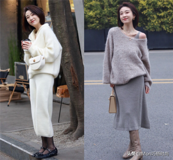 今年的裙子流行“過膝不過踝”，優雅時髦又顯高，太適合小個子了