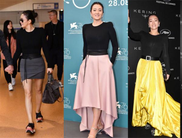 北影節，AB穿爆款禮服佟麗婭是新季高定，鞏俐卻是舊衣+舊腰封？