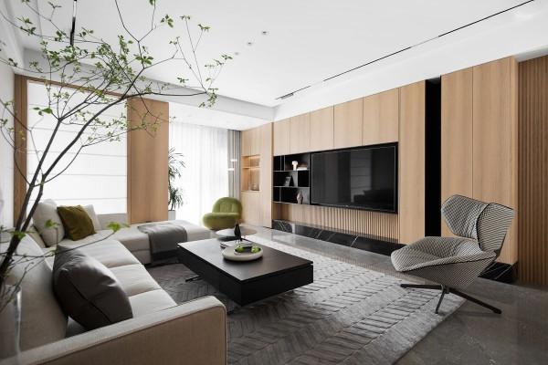 她家客廳太有顏值了，一進門就被吸引，喜歡這樣簡單不花哨的裝修