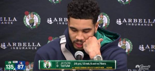 又來了！波士頓媒體介紹塔圖姆：再一次把恩比德打成了兒子