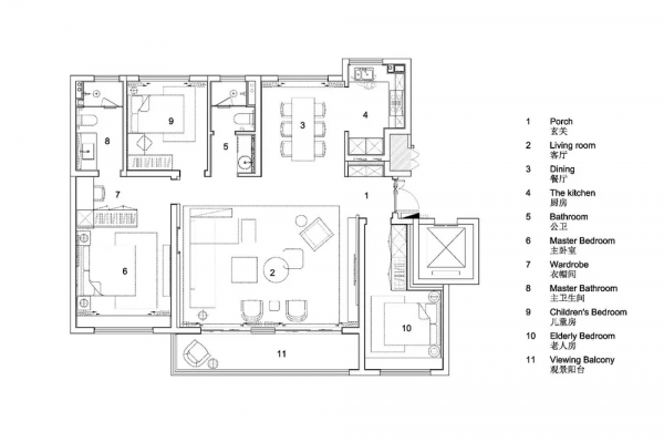 142㎡大平層,以現代風裝修元素,營造出一種現代精緻的居住空間 142㎡大平層,以現代風裝修元素,營造出一種現代精緻的居住空間