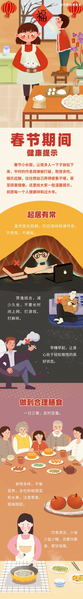 春節期間健康提示