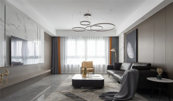 140㎡現代輕奢新房，頭次見這麼上檔次的裝修，尤其是電視背景牆