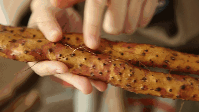 今天才知道，山藥去皮一根筷子就能搞定，手不粘也不癢，簡單又快