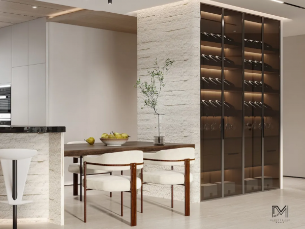 198㎡侘寂風 | 柔和曲面與異形燈光的融合 198㎡侘寂風 | 柔和曲面與異形燈光的融合