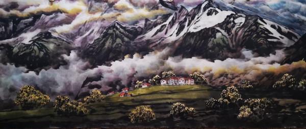 中國新彩墨藝術家鐘山石先生作品欣賞 中國新彩墨藝術家鐘山石先生作品欣賞