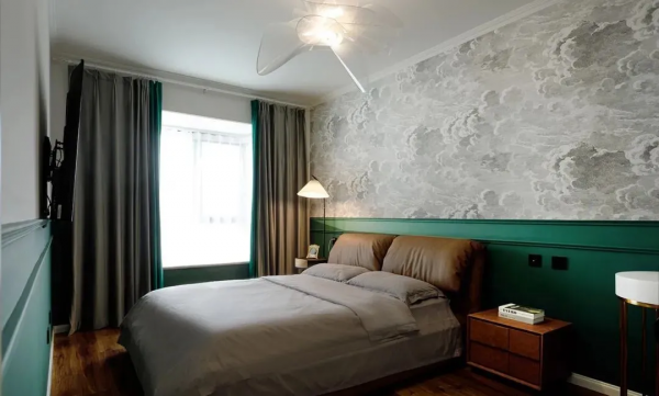 北京80㎡兩居室,復古綠、石膏線、烏雲桌布…打造濃郁美式風婚房 北京80㎡兩居室,復古綠、石膏線、烏雲桌布…打造濃郁美式風婚房