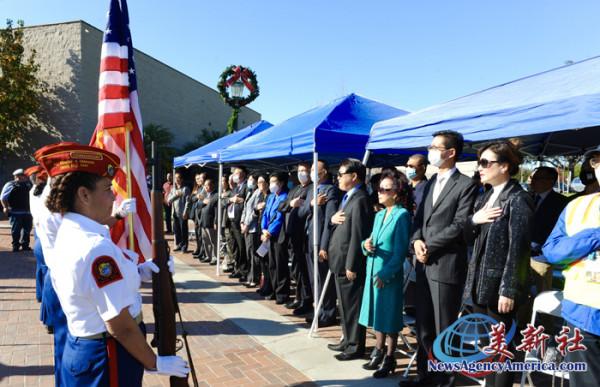 南加僑胞與美退伍老兵舉行南京大屠殺及珍珠港事件死難者公祭