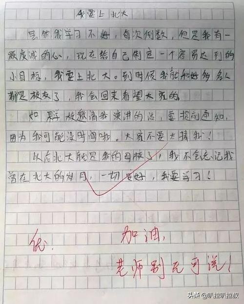 小學生作文《我要上北大》,老師笑了,家長:知道北大門朝哪開嗎 小學生作文《我要上北大》,老師笑了,家長:知道北大門朝哪開嗎