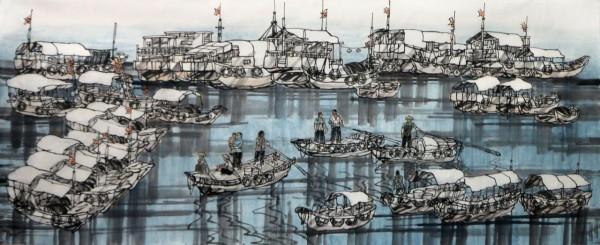 丹青畫卷 海疆漁樂——廣東美協副主席馮兆平先生“長卷”作品賞析