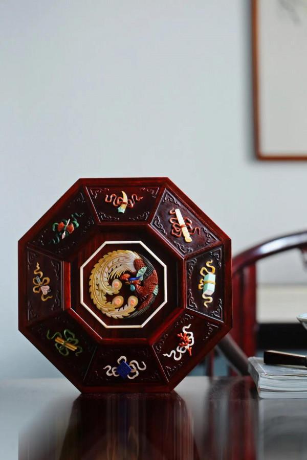 小葉紫檀「鳳呈祥」八寶盒