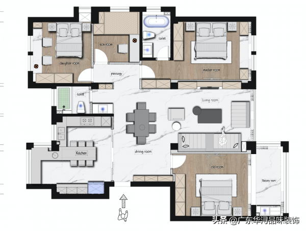 這對夫妻真會裝修，無主燈吊頂設計不僅通透明亮，還很有現代感