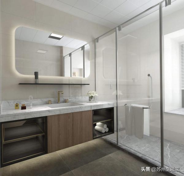 龍城國際130平米三居室輕奢風格