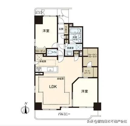 日本房產分享：東京都墨田區兩國2居室公寓