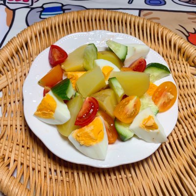 #一起土豆沙拉吧#低脂晚餐雞蛋番茄土豆沙拉快手菜