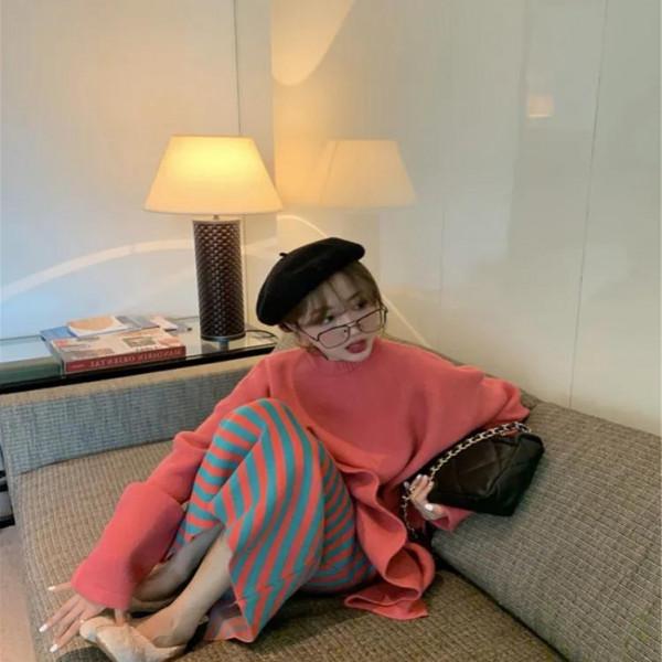 超仙網紅毛衣連衣裙子慵懶風兩件套裝洋氣女神女裝冬裝2021新款潮