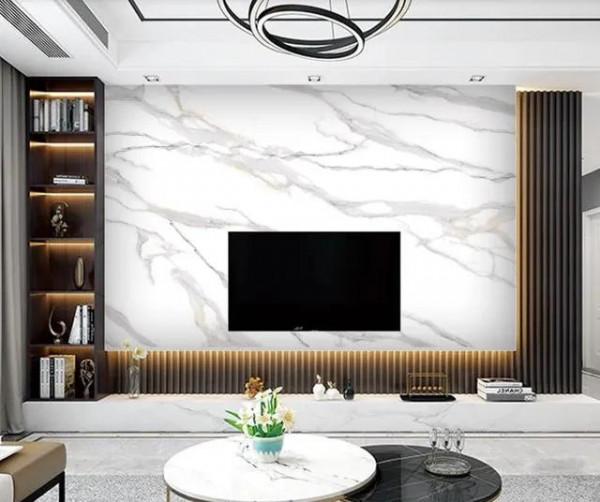 2021年流行背景牆木格柵，搭配巖板、木飾面、簡約時尚