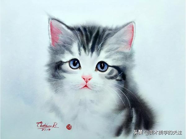 顏料抵擋不住它的美態,流浪改變不了它的命運——水彩貓咪的世界 顏料抵擋不住它的美態,流浪改變不了它的命運——水彩貓咪的世界