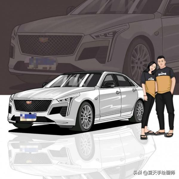 汽車手繪漫畫頭像，快來給自己換一款頭像吧