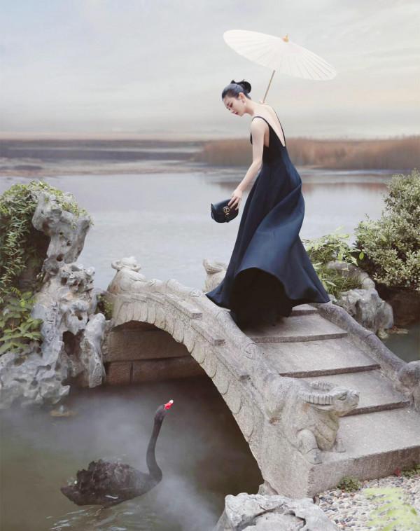 離婚後的趙麗穎，攜手寫意國風拍大片！網友：美出天際